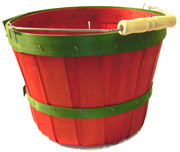 1/2 Peck Red w/2 Green Bands