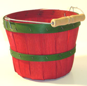 1/4 Peck Red w/2 Green Bands