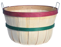 Half Bushel Round Bottom w Red/Green Bands