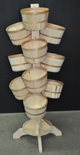 7794 Revolving Pole Rack w/14 Peck Baskets