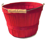 1/2 Peck Solid Red Basket