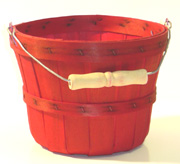 1/4 Peck Solid Red Basket