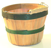 1/4 Peck Natural w/ 2 Green Bands