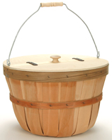 1768 1/2 Bushel Round Bottom Basket w/Lid