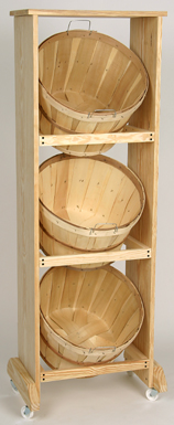 7791TSC 1 Bushel Rack w/ 3 Baskets